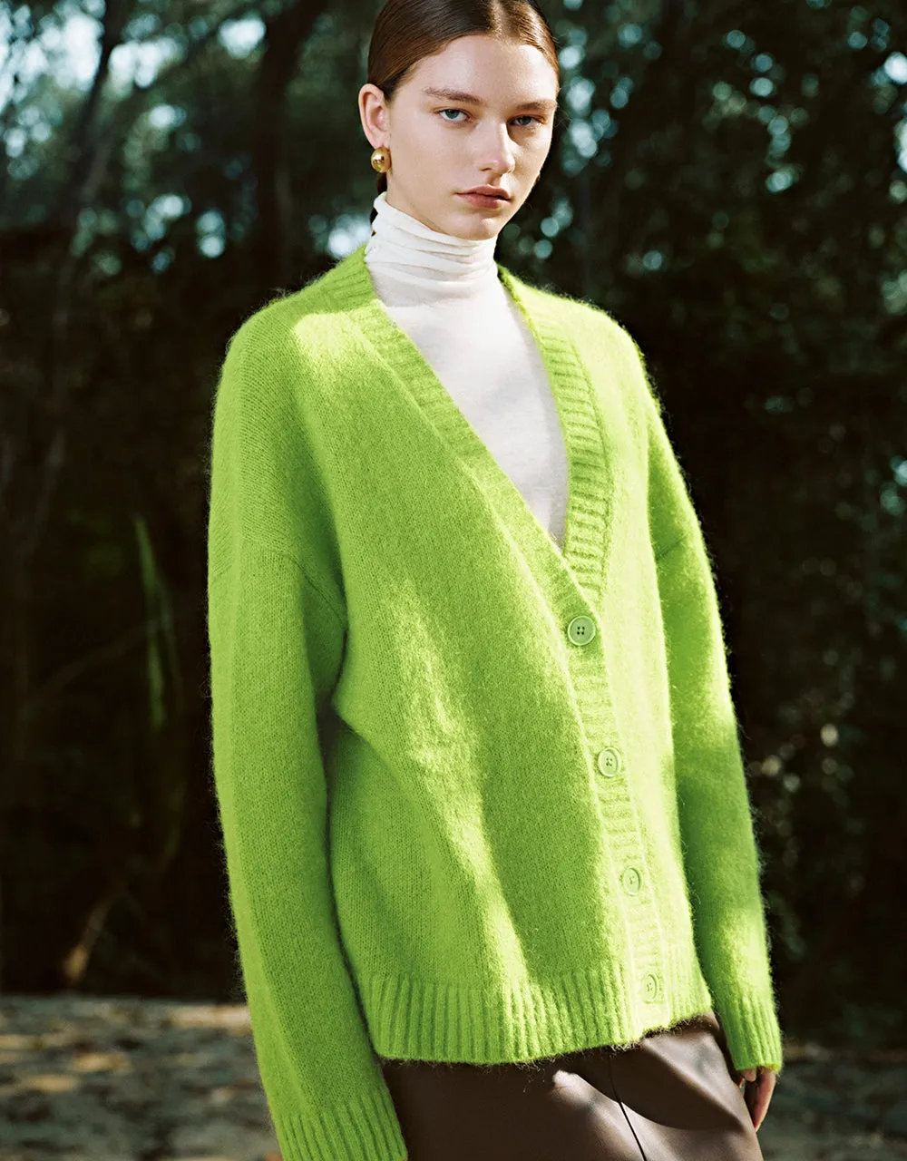 V-Neck Knitted Cardigan sold by Urban Revivo product image thumbnail 3