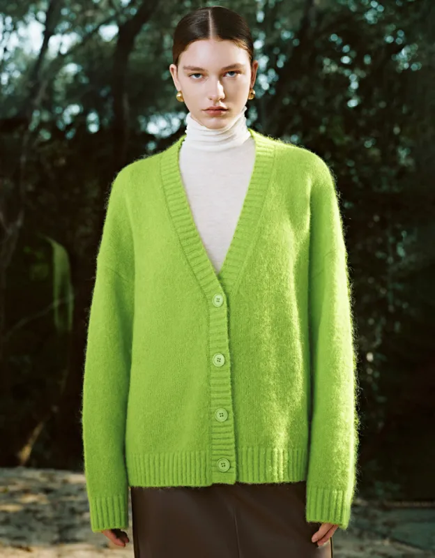 V-Neck Knitted Cardigan sold by Urban Revivo