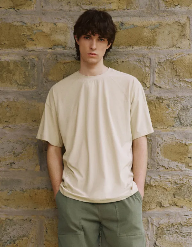 Crew Neck Straight T-Shirt sold by Urban Revivo