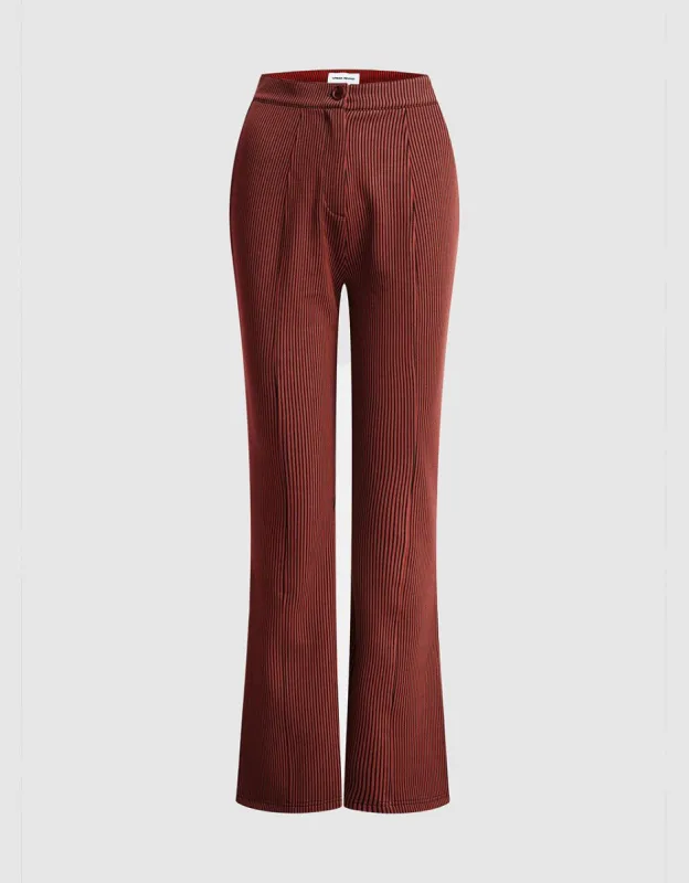 Split Hem Flare Leg Pants sold by Urban Revivo