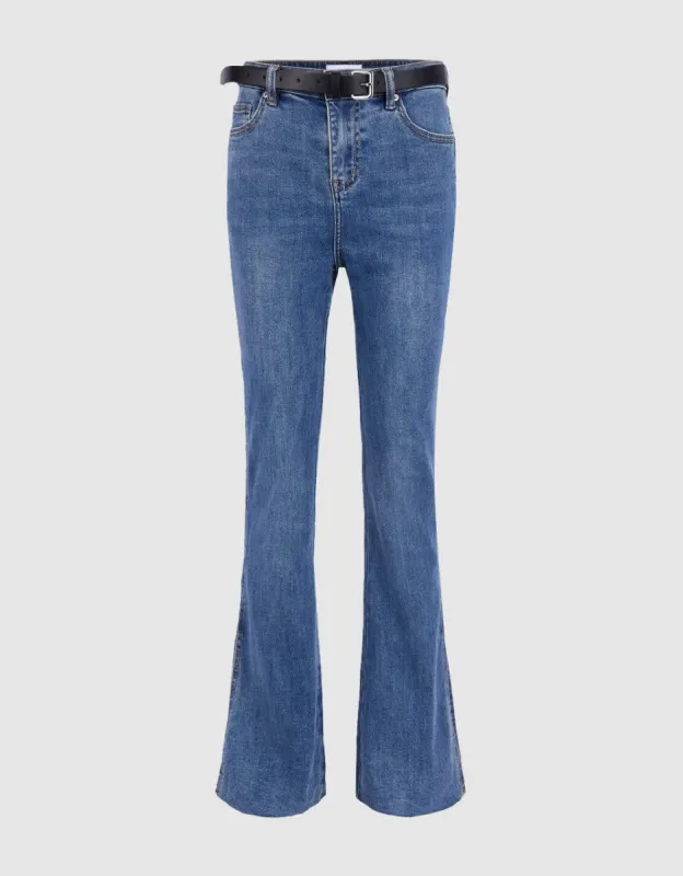 Flare Jeans With Belt sold by Urban Revivo