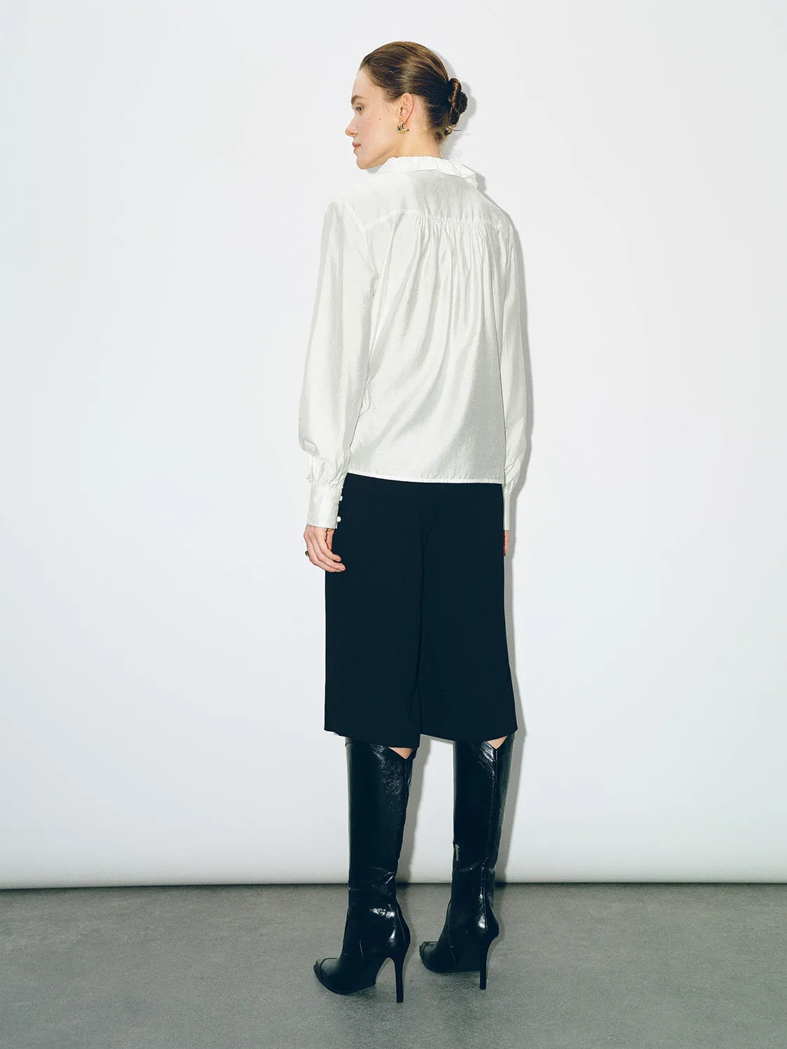 Ruffle Loose Shirt sold by Urban Revivo product image thumbnail 4