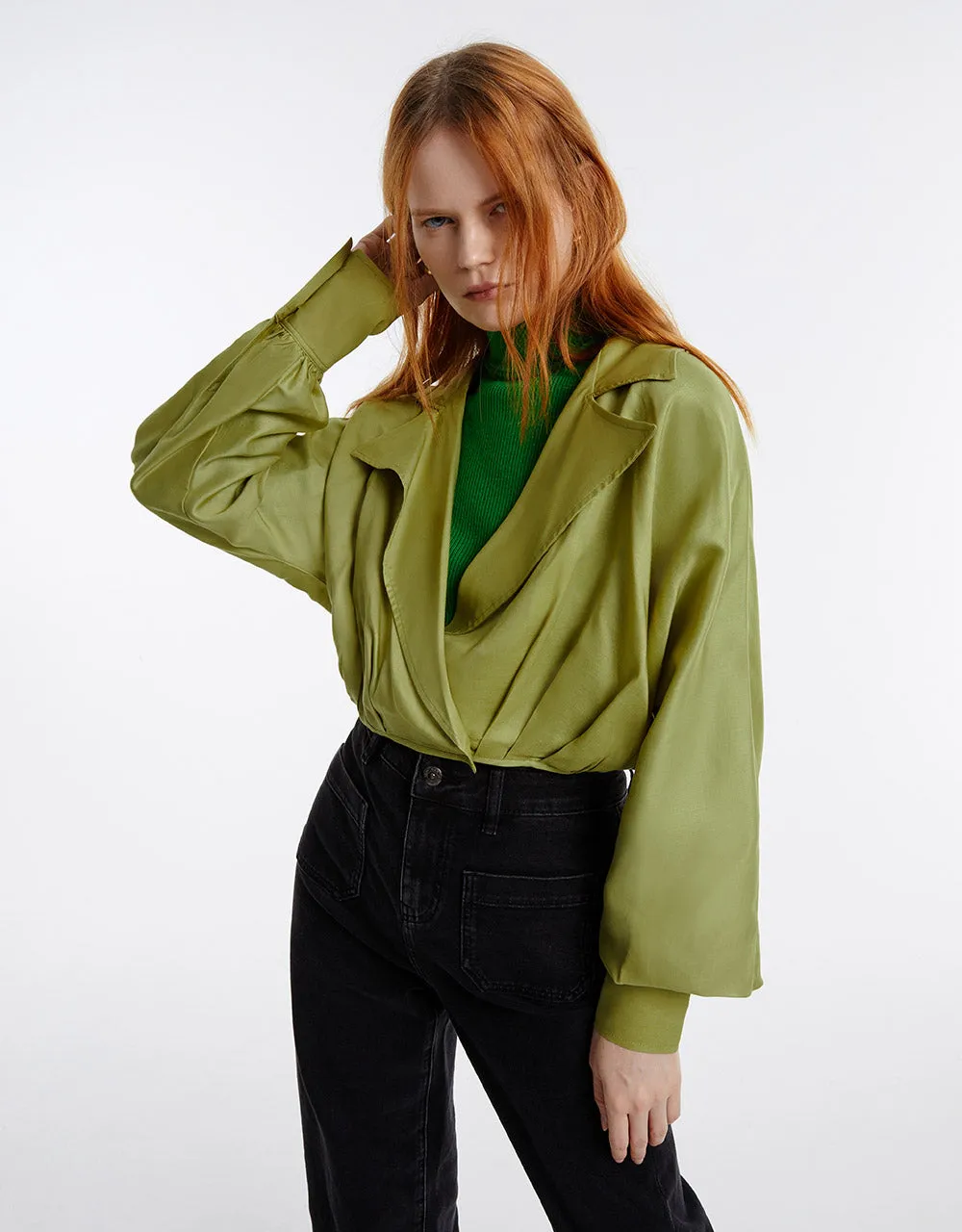 Tie Front Wrap Shirt sold by Urban Revivo product image thumbnail 2