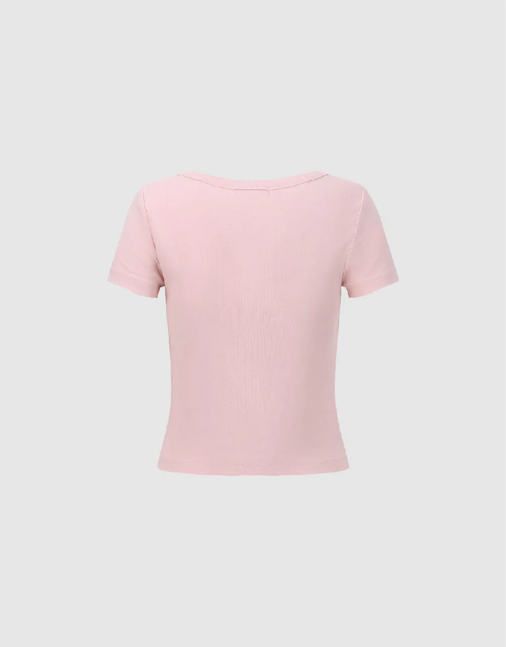 U Neck Knitted Skinny T-Shirt sold by Urban Revivo product image thumbnail 5