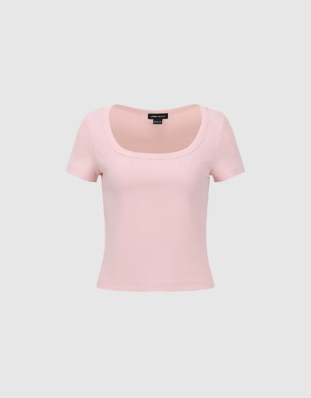 U Neck Knitted Skinny T-Shirt sold by Urban Revivo product image thumbnail 2