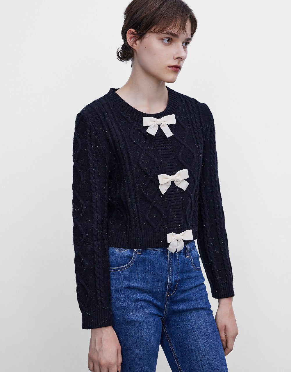 Bow Tie Knitted Cardigan sold by Urban Revivo product image thumbnail 3