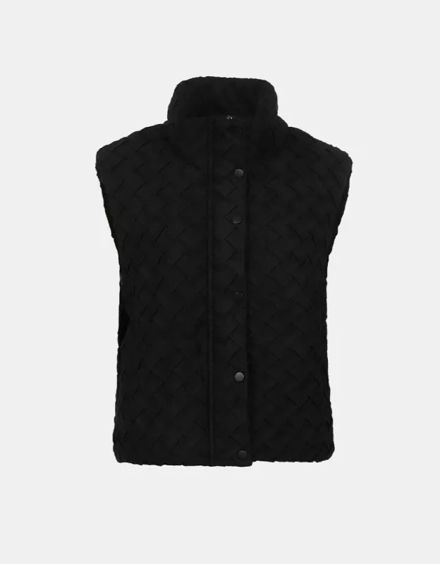 Textured Stand Collar Puffer Coat sold by Urban Revivo
