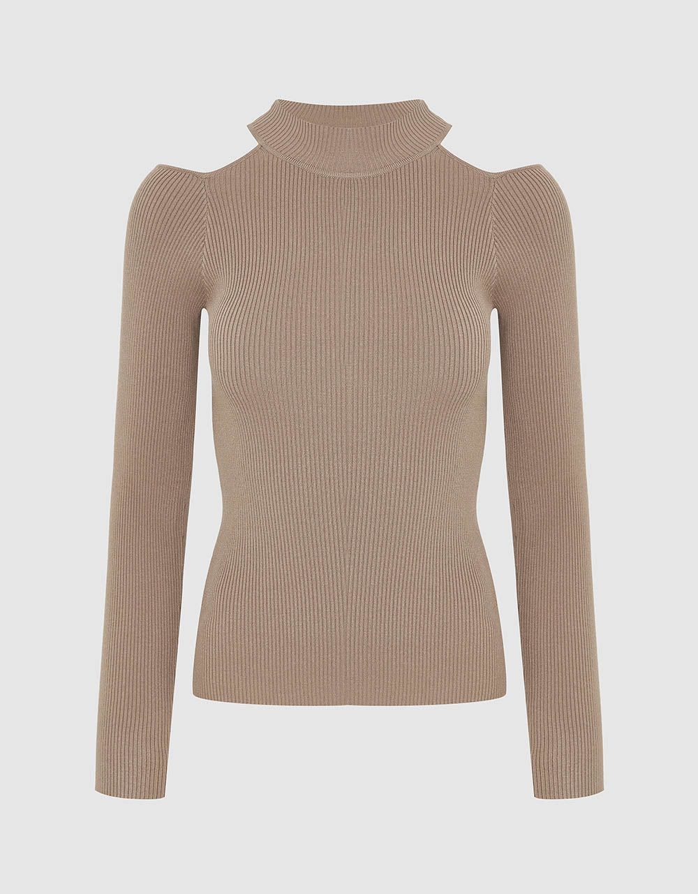 Cold Shoulder Crew Neck Knitted T-Shirt sold by Urban Revivo product image thumbnail 2