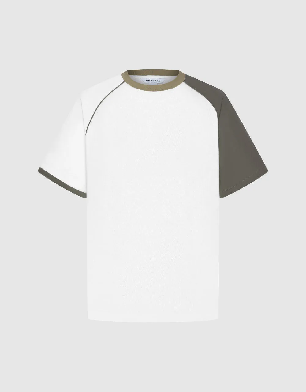 Two Toned Crew Neck Loose T-Shirt sold by Urban Revivo product image thumbnail 2