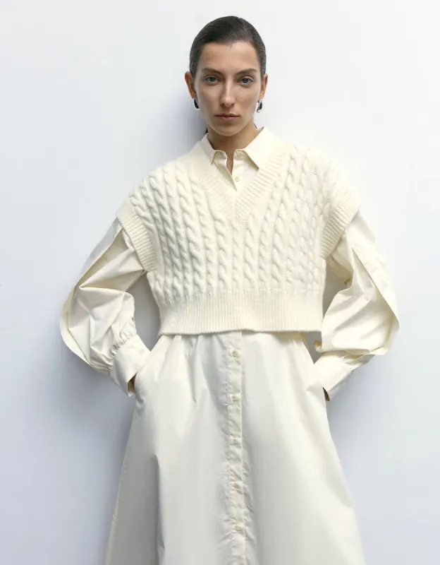 Cropped Knit Vest sold by Urban Revivo