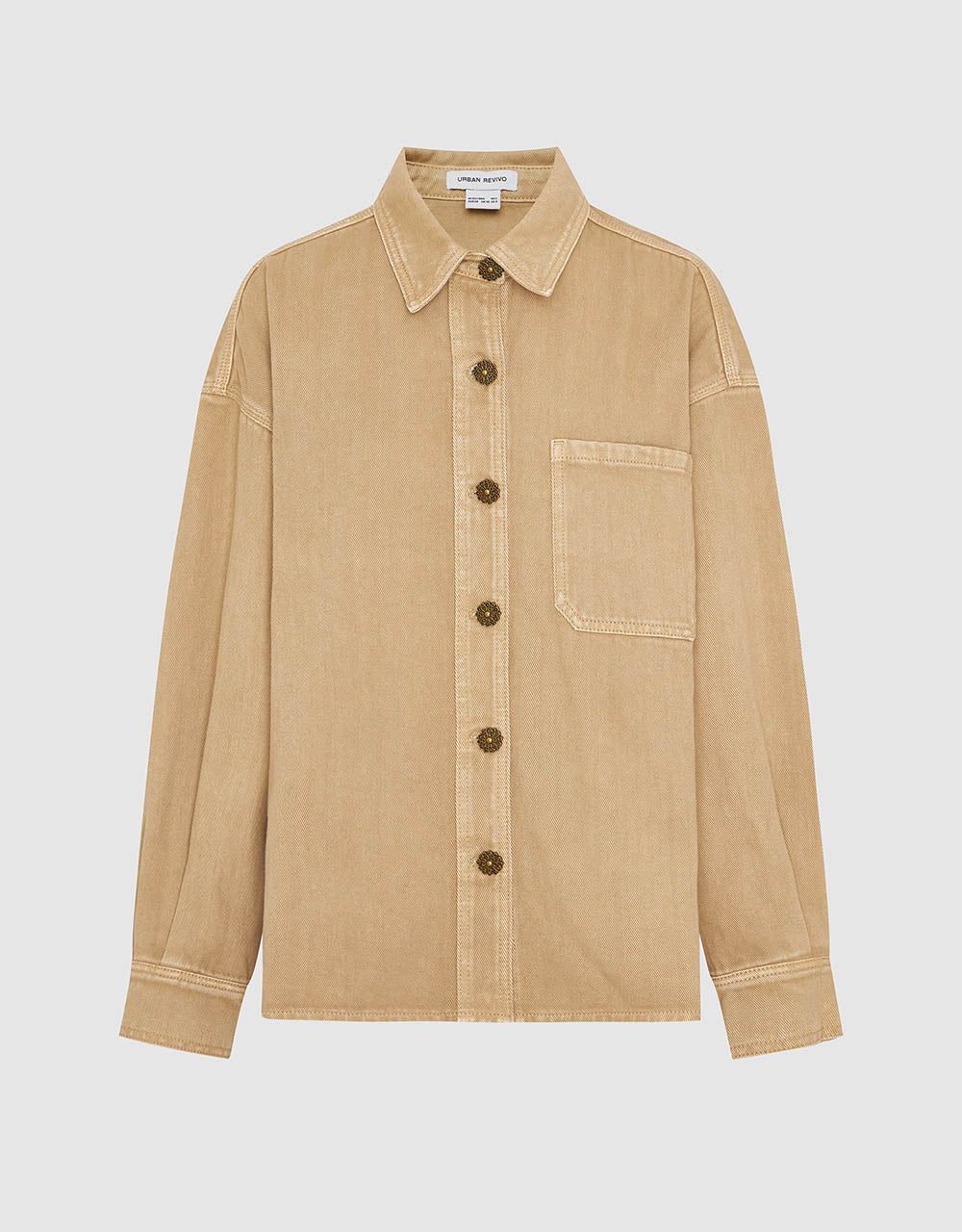 Button Up Loose Denim Shirt sold by Urban Revivo product image thumbnail 2