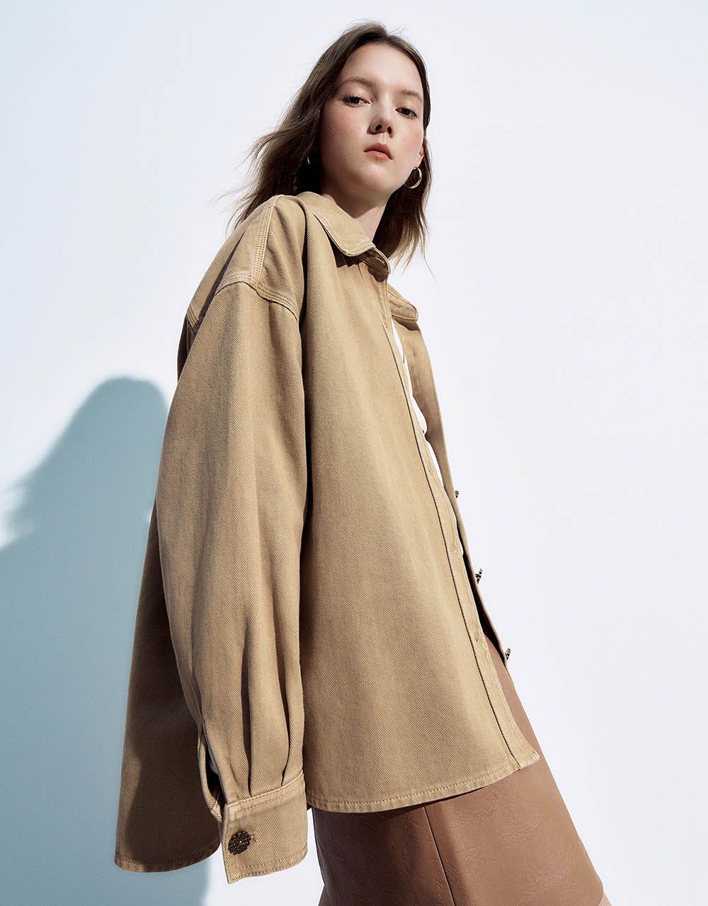 Button Up Loose Denim Shirt sold by Urban Revivo product image thumbnail 3