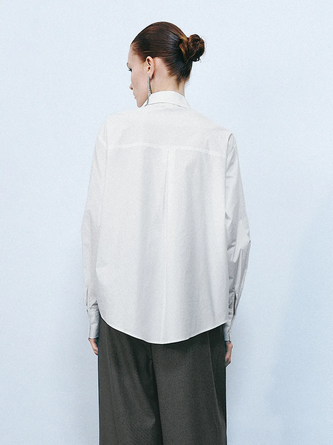 Rhinestone Décor Collared Neck Blouse sold by Urban Revivo product image thumbnail 4