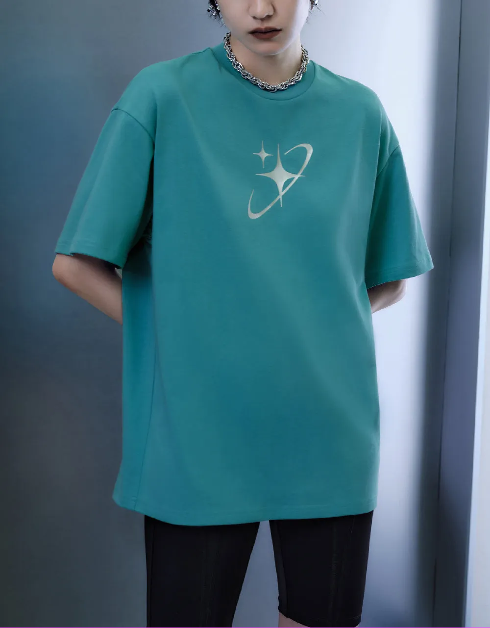 Galaxy Printed Crew Neck T-Shirt sold by Urban Revivo product image thumbnail 2