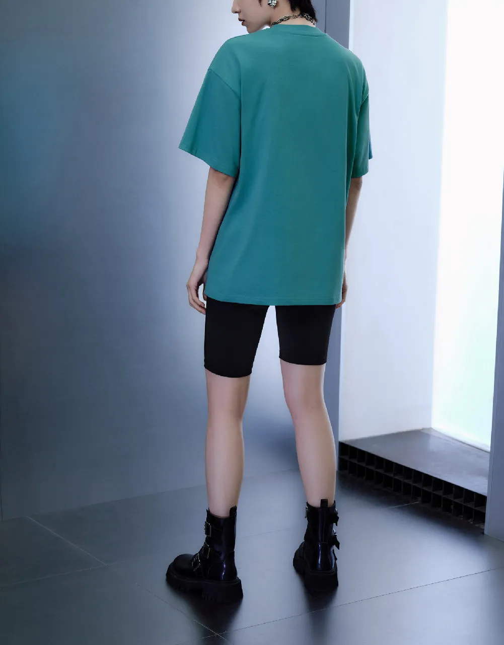 Galaxy Printed Crew Neck T-Shirt sold by Urban Revivo product image thumbnail 4