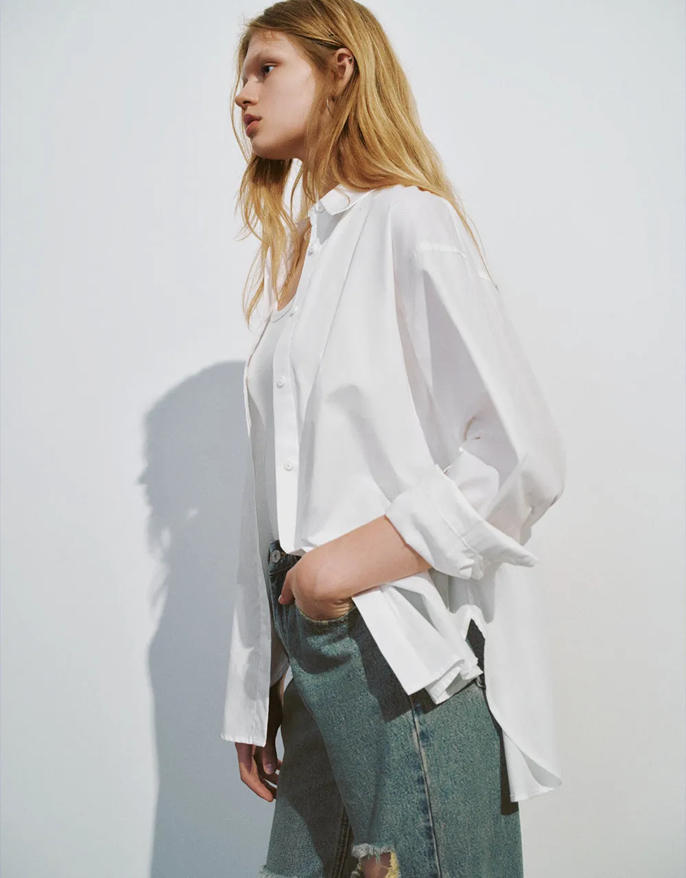 Button Up Straight Shirt sold by Urban Revivo product image thumbnail 3
