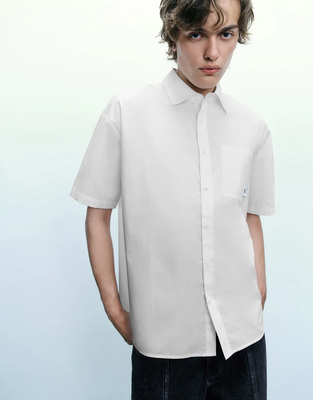 Button Up Oversized Shirt sold by Urban Revivo product image thumbnail 3