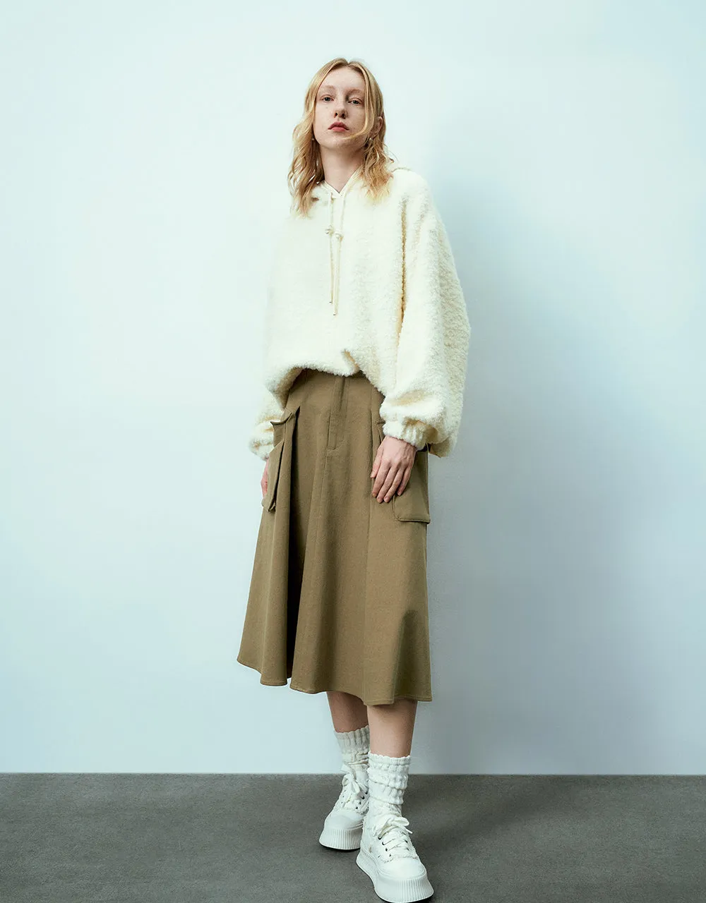 Hooded Furry Knitted Jacket sold by Urban Revivo product image thumbnail 3