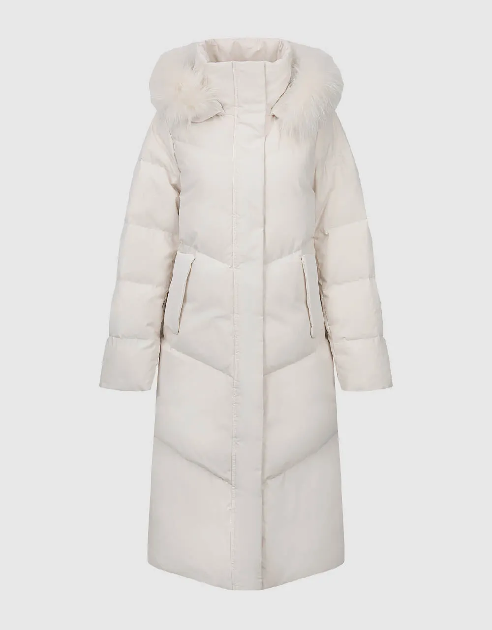 Hoodie Down Coat With Furry Collar sold by Urban Revivo product image thumbnail 5