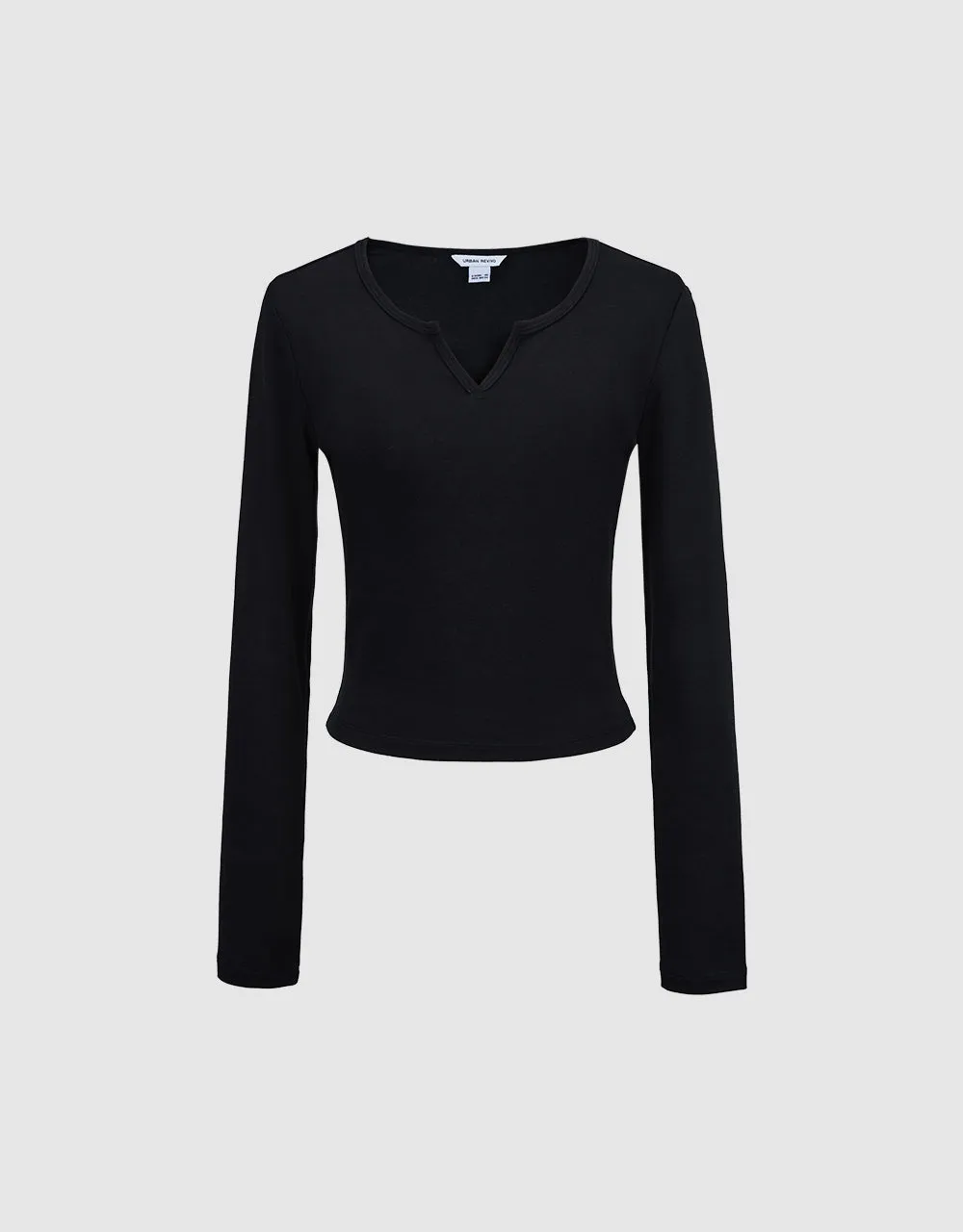 Notch Neck Skinny T-Shirt sold by Urban Revivo product image thumbnail 2