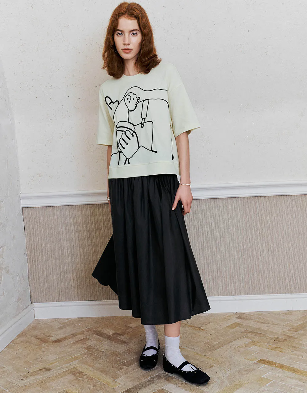 Midi A-Line Skirt sold by Urban Revivo product image thumbnail 2