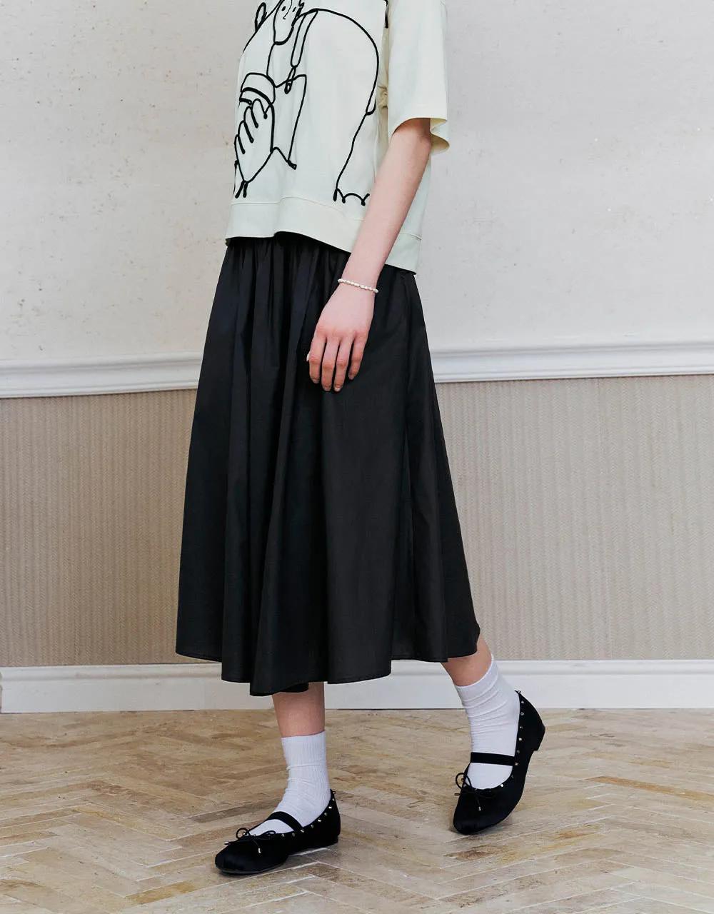 Midi A-Line Skirt sold by Urban Revivo product image thumbnail 4