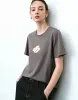 Printed Crew Neck Loose T-Shirt sold by Urban Revivo