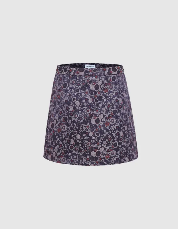Floral Mini Skirt sold by Urban Revivo