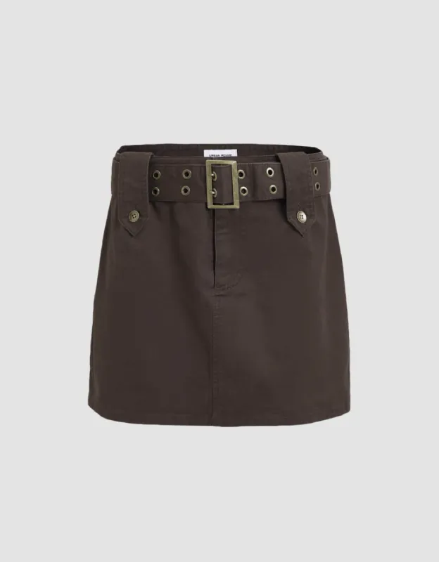 Mini A-Line Skirt With Belt sold by Urban Revivo