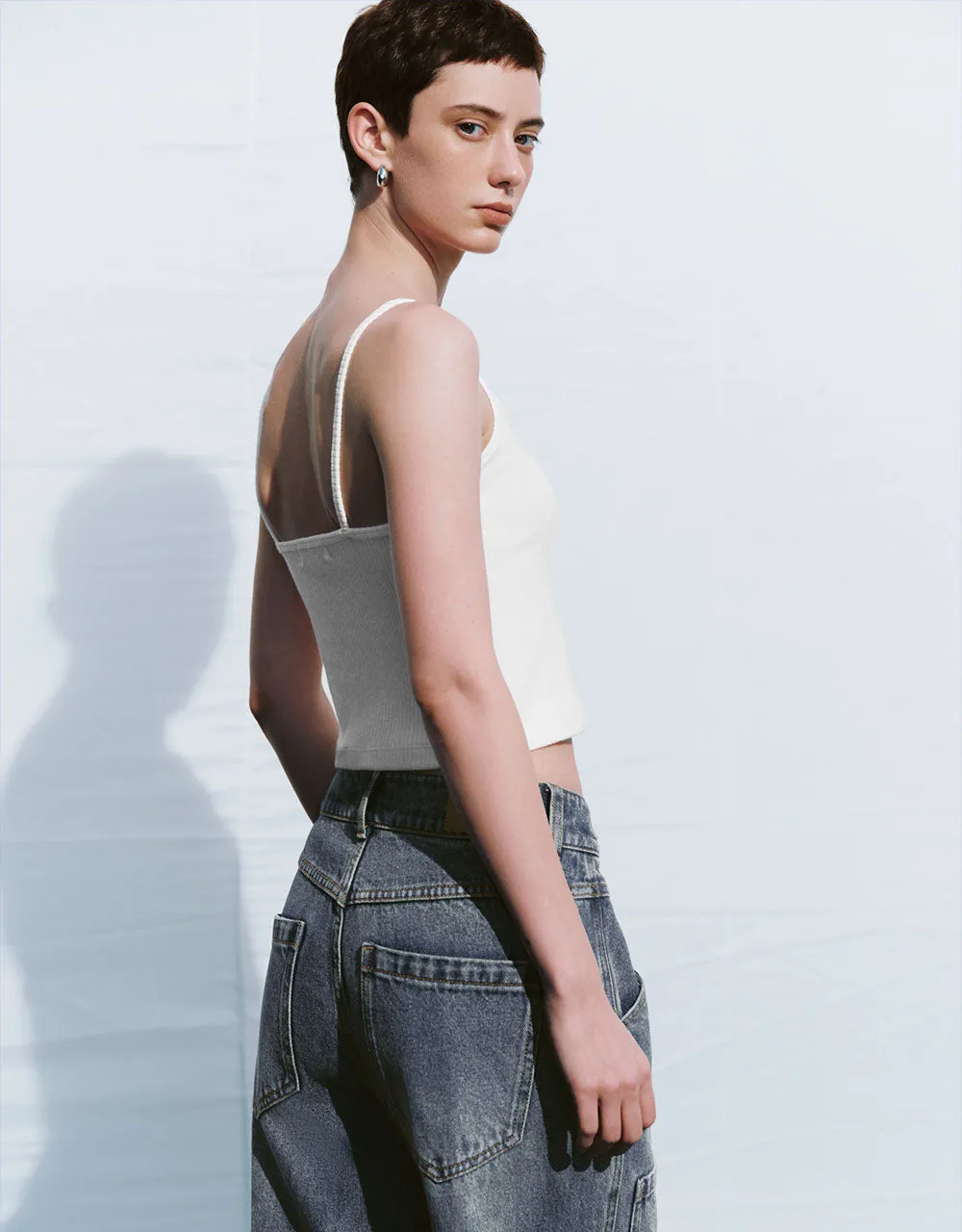 U Neck Knitted Cami Top sold by Urban Revivo product image thumbnail 3