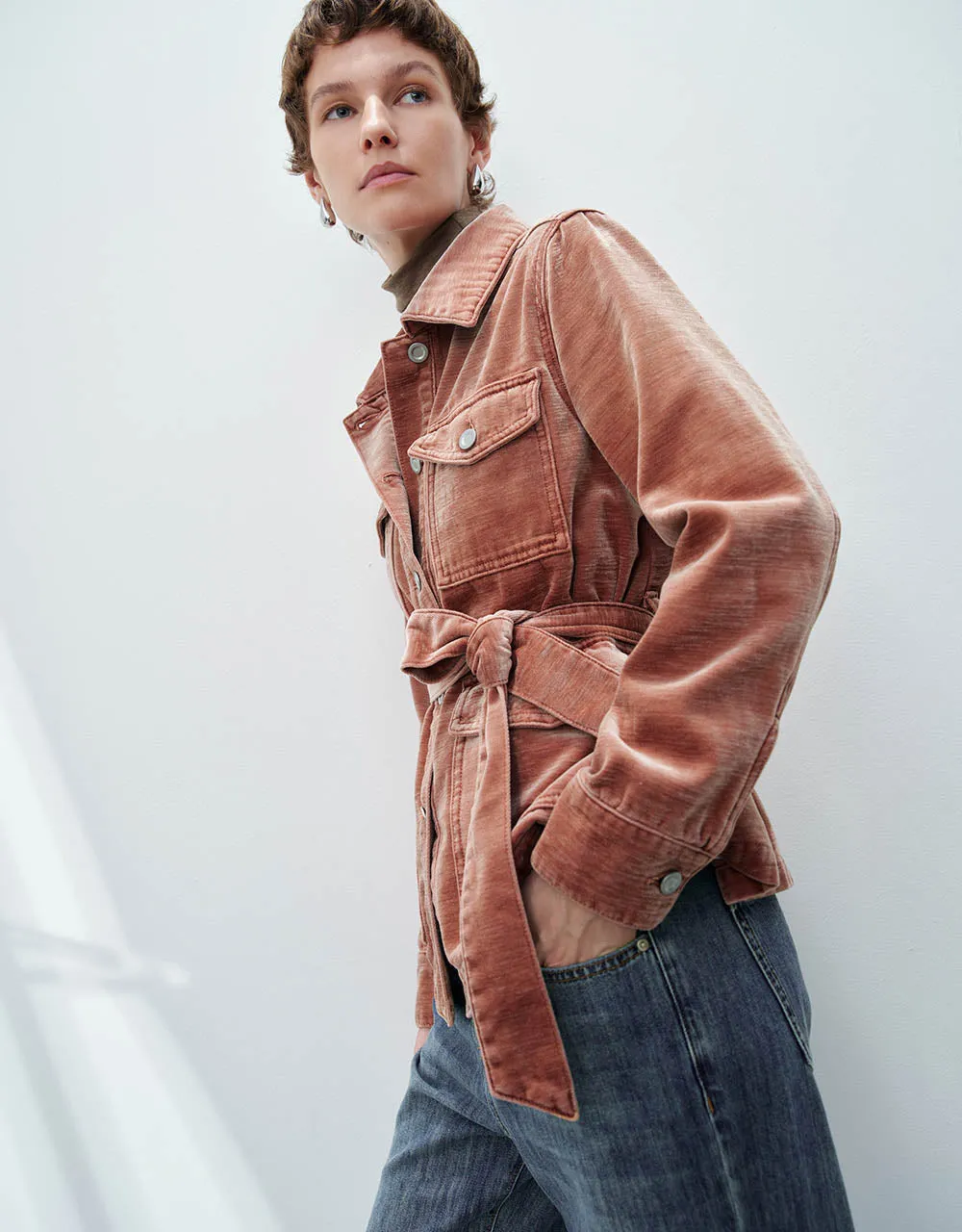 Denim Trench Coat With Belt sold by Urban Revivo product image thumbnail 3
