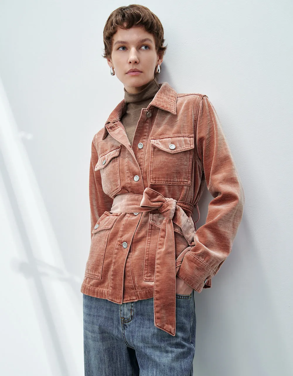 Denim Trench Coat With Belt sold by Urban Revivo