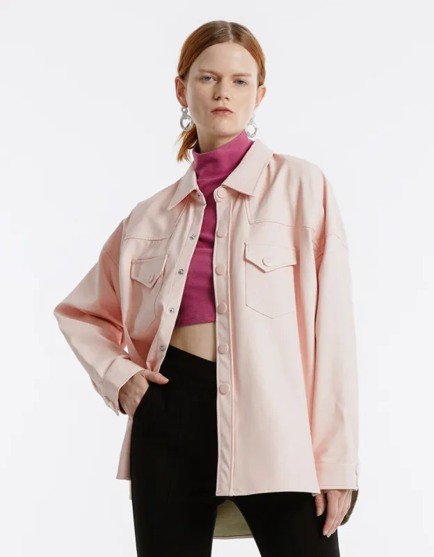 Faux Leather Jacket sold by Urban Revivo
