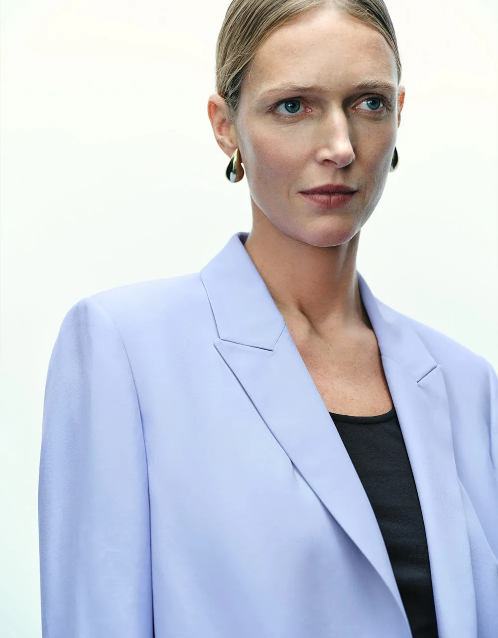 Peak Lapel Tailored Straight Blazer sold by Urban Revivo product image thumbnail 4