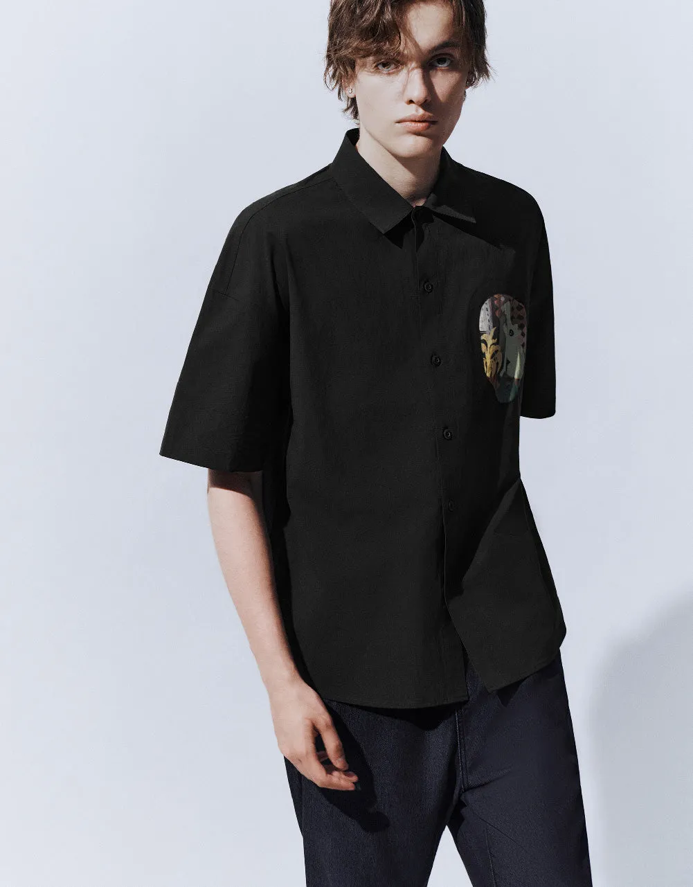 Button Up Oversized Shirt sold by Urban Revivo product image thumbnail 3