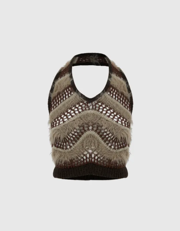 Fluffy Knitted Vest sold by Urban Revivo