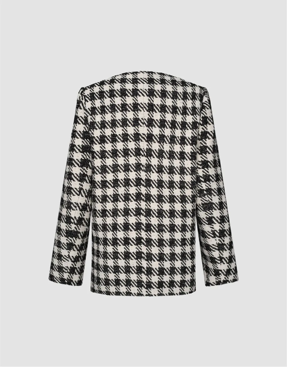 Houndstooth V-Neck Denim Jacket sold by Urban Revivo product image thumbnail 5