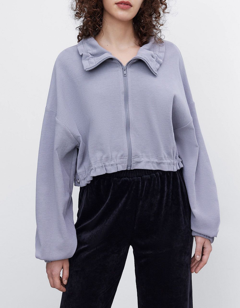 Drawstring Zip Up Jacket sold by Urban Revivo product image thumbnail 2