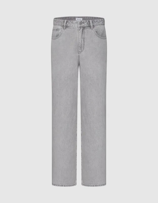 Printed Wide-Leg Jeans sold by Urban Revivo