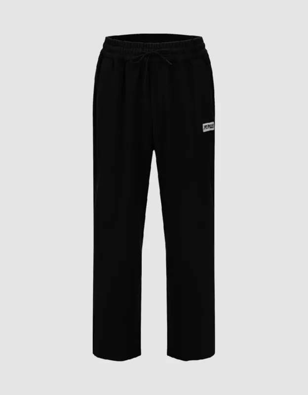 Drawstring Waist Knitted Straight Pants sold by Urban Revivo