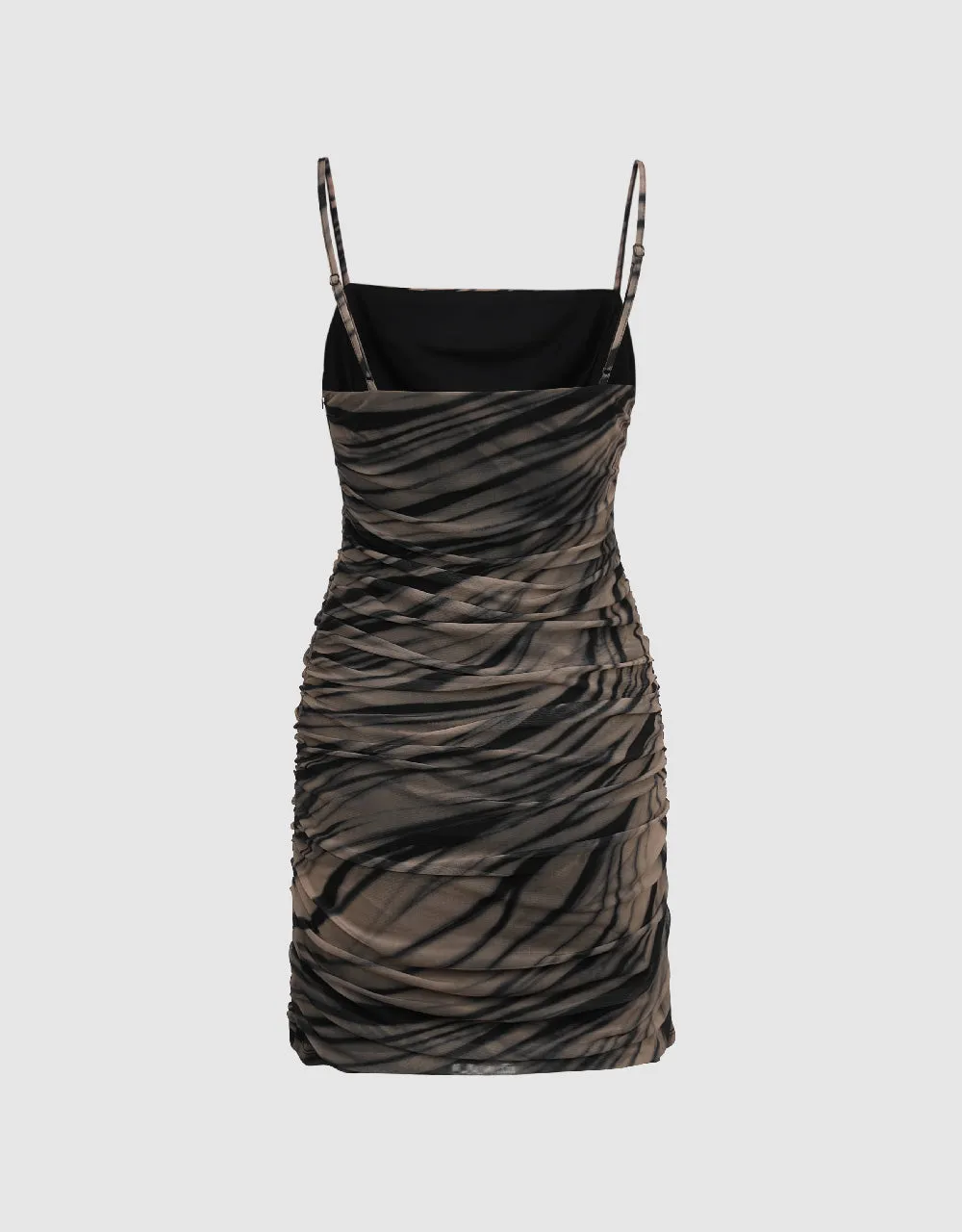 Ruched Printed Skinny Cami Dress sold by Urban Revivo product image thumbnail 5