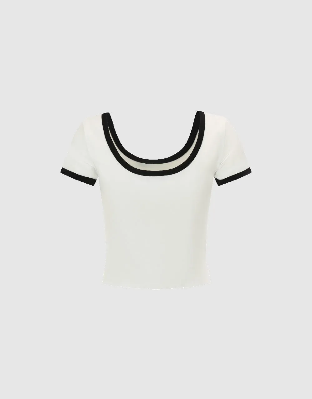 Bow Decor U Neck T-Shirt sold by Urban Revivo product image thumbnail 5