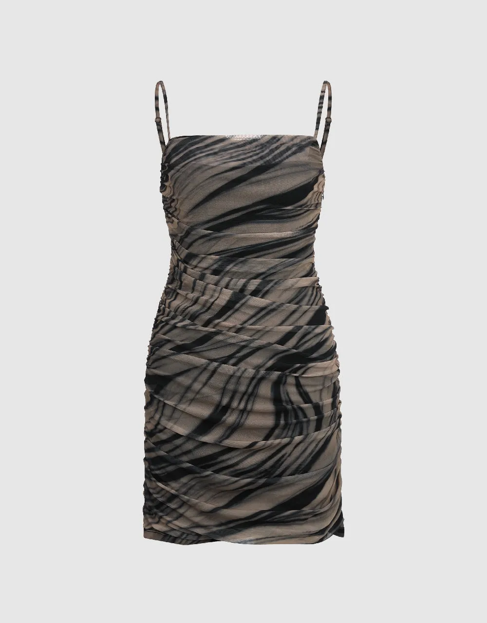 Ruched Printed Skinny Cami Dress sold by Urban Revivo product image thumbnail 2