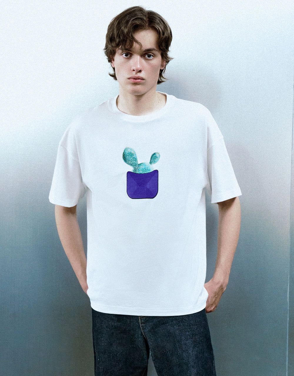 Printed Crew Neck Loose T-Shirt sold by Urban Revivo