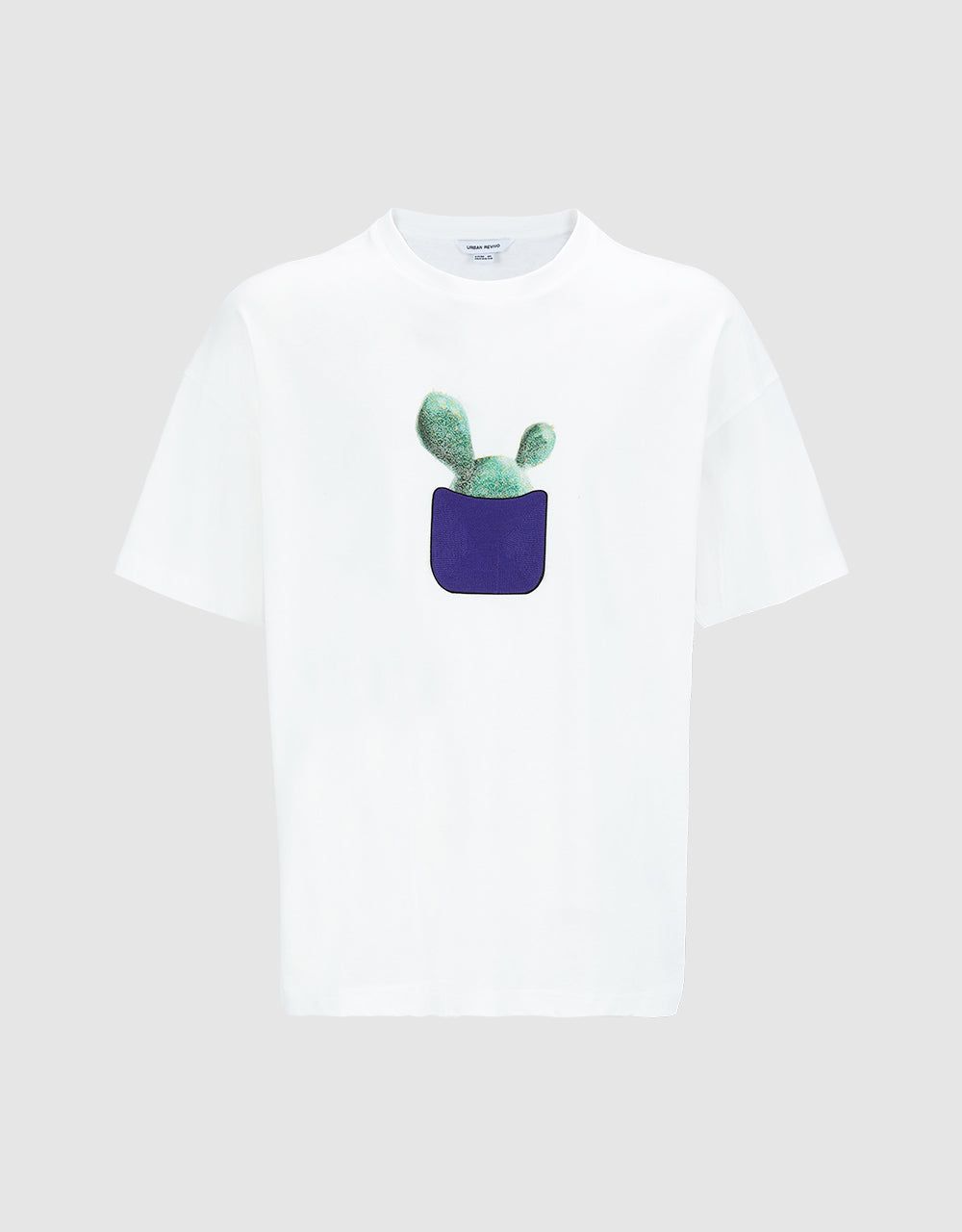 Printed Crew Neck Loose T-Shirt sold by Urban Revivo product image thumbnail 2