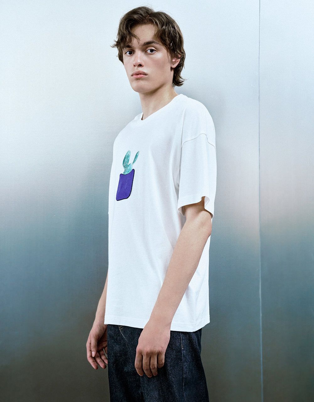 Printed Crew Neck Loose T-Shirt sold by Urban Revivo product image thumbnail 3