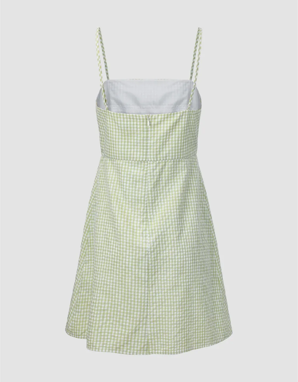 Plaid Off-Shoulder Cami A-Line Dress sold by Urban Revivo product image thumbnail 5