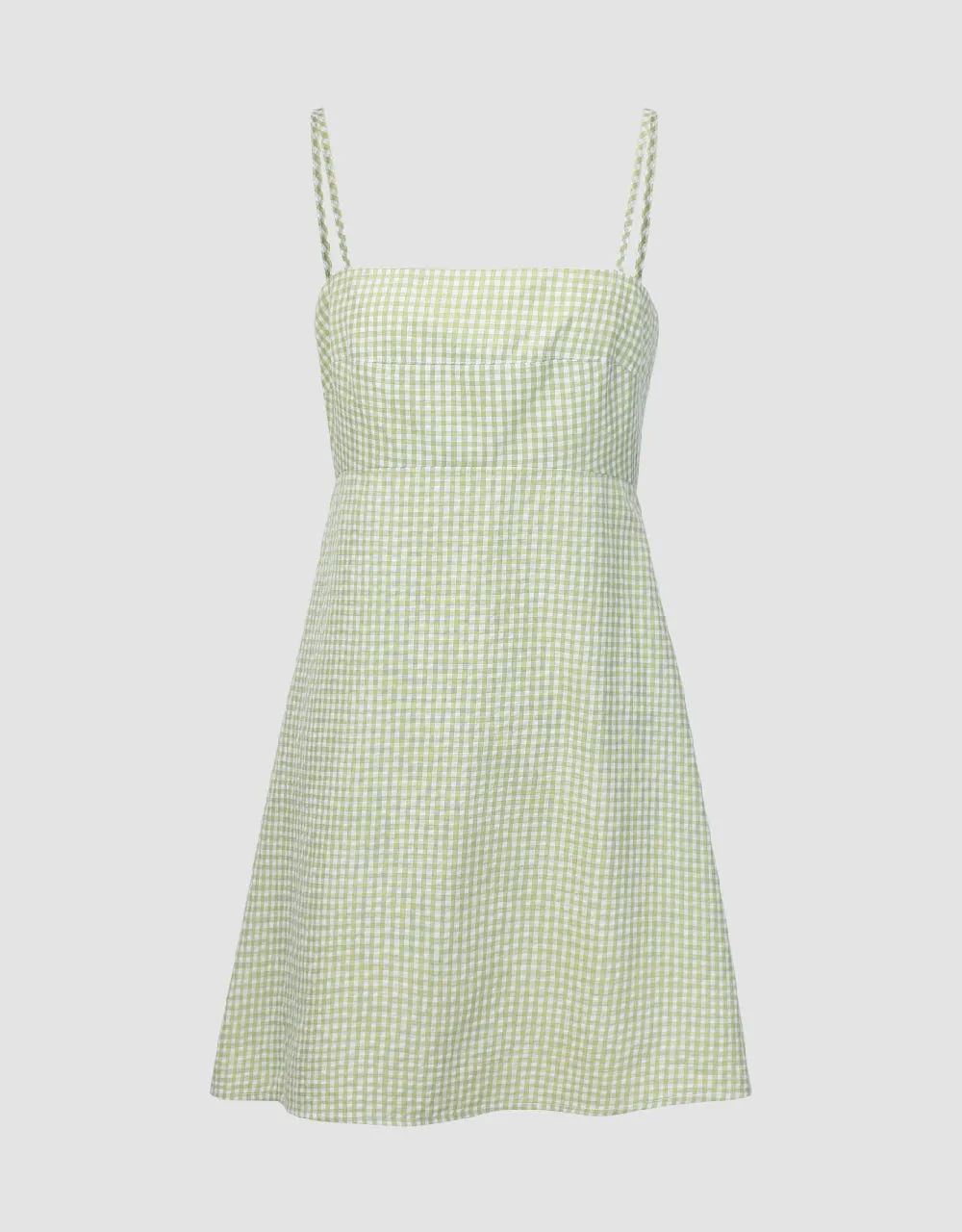 Plaid Off-Shoulder Cami A-Line Dress sold by Urban Revivo product image thumbnail 2