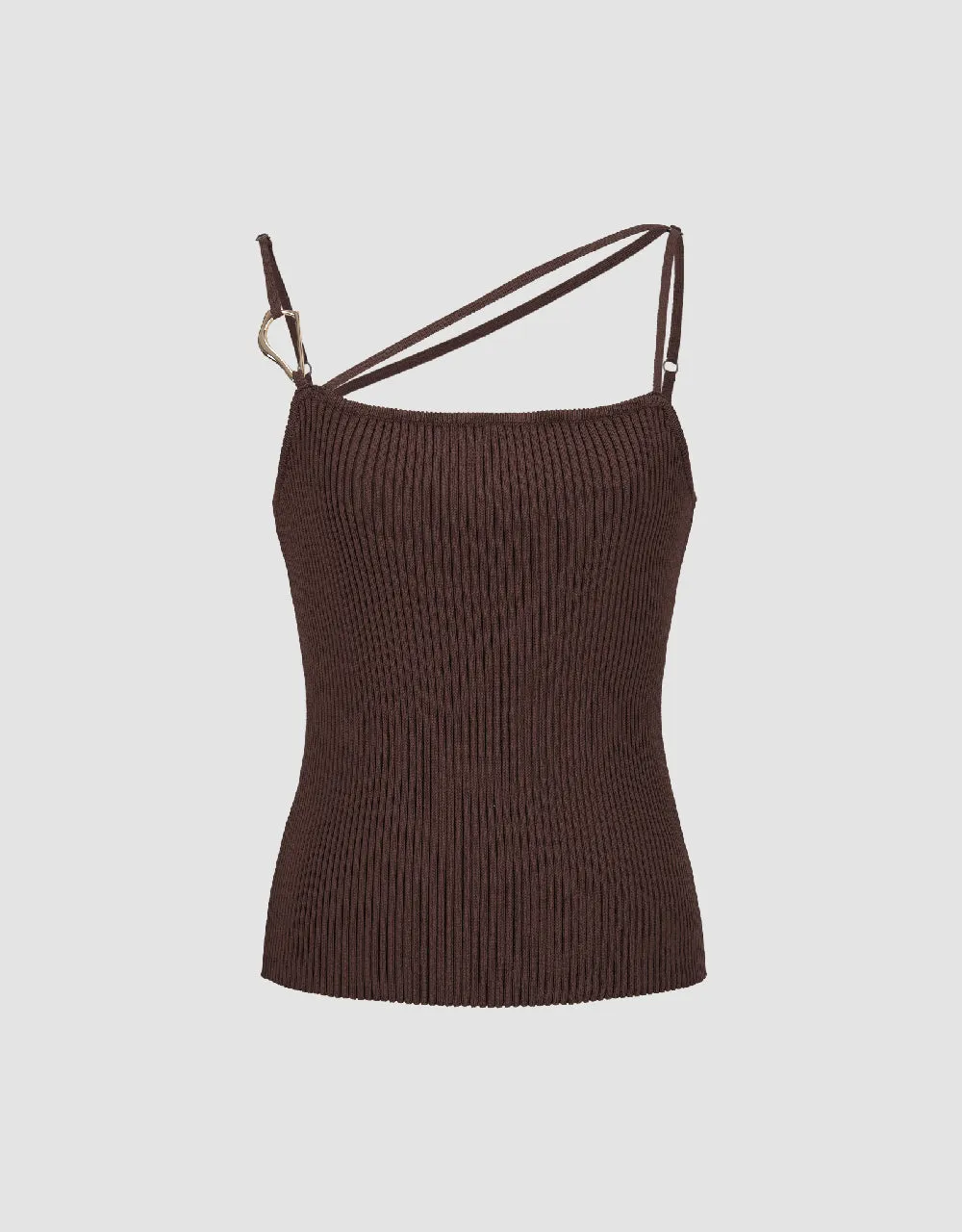 Square-cut Collar Knitted Cami Top sold by Urban Revivo product image thumbnail 2