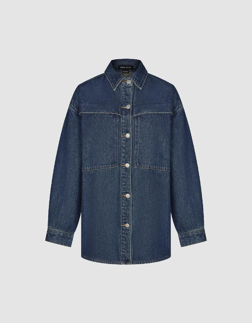 Button Up Oversized Denim Shirt sold by Urban Revivo product image thumbnail 2